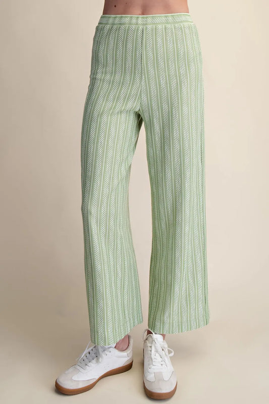 Waist Elastic Band Straight Slightly Relaxed Leg Pants