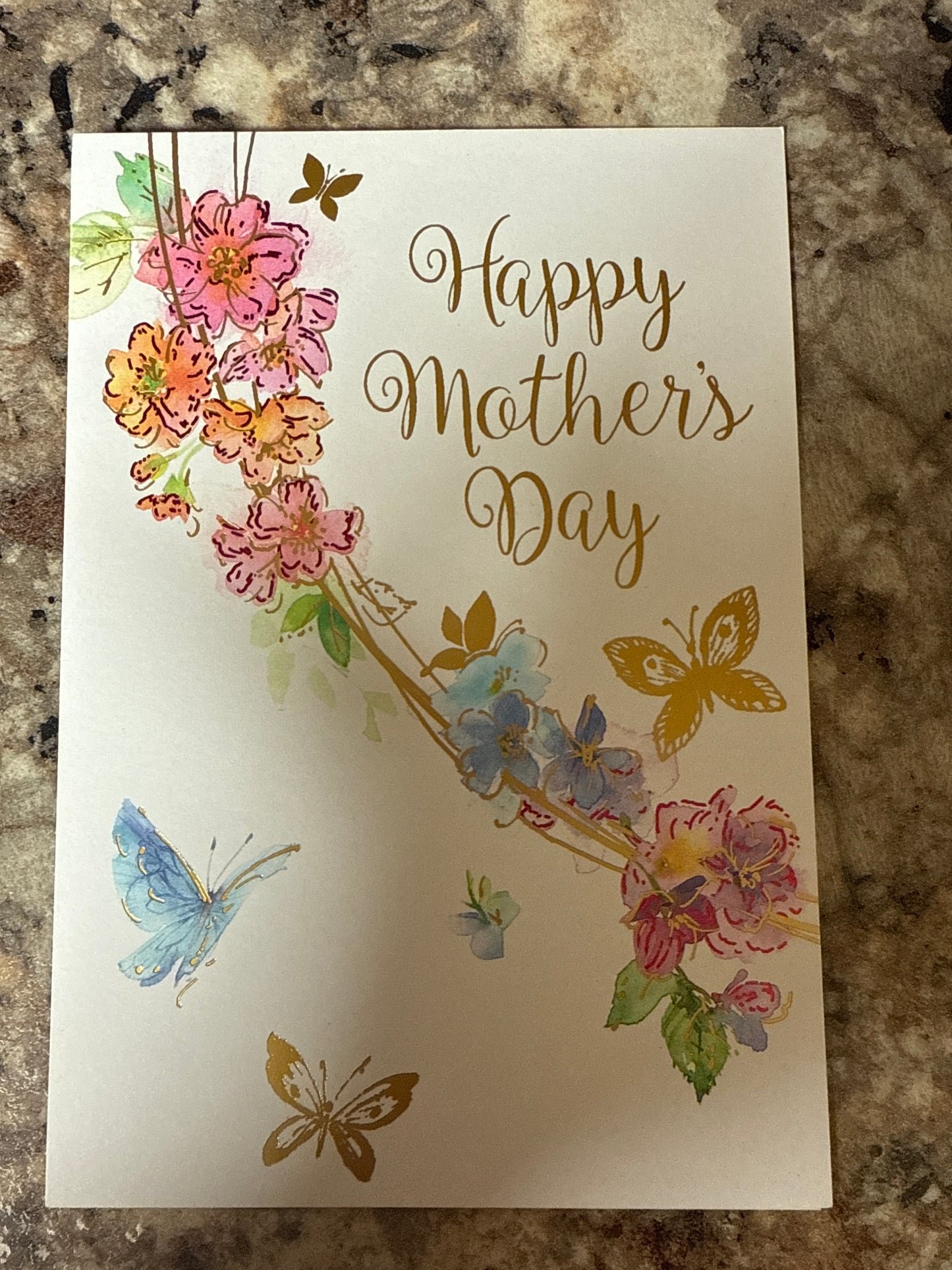 Happy  mothers day butterfly card