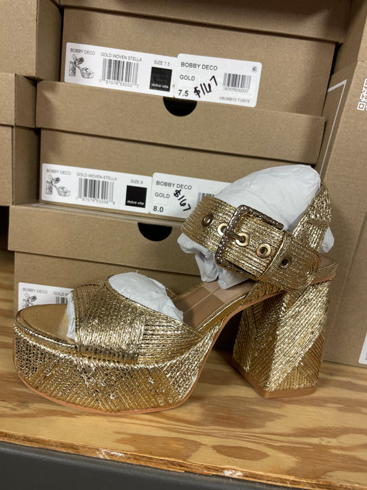 Bobby Deco (Gold Woven Stella Heels)