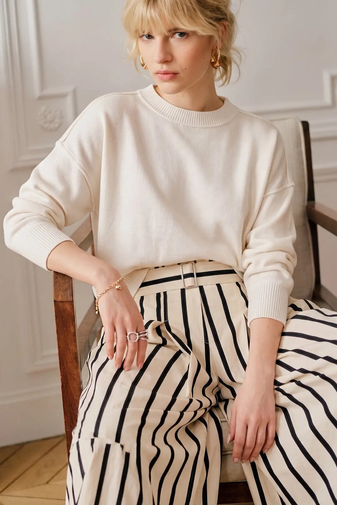 Long-Sleeve Crew-Neck Sweater