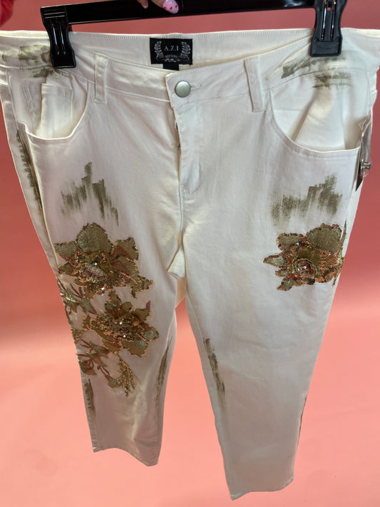CARLITA WHITE/GOLD JEANS
