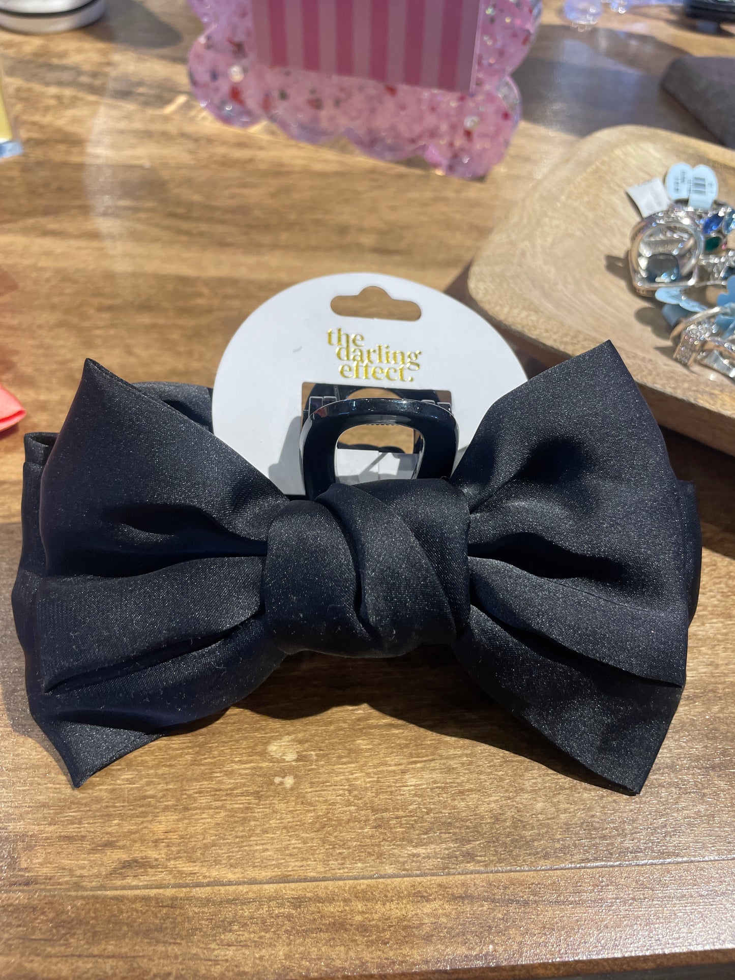 SATIN BOW CLAW CLIP