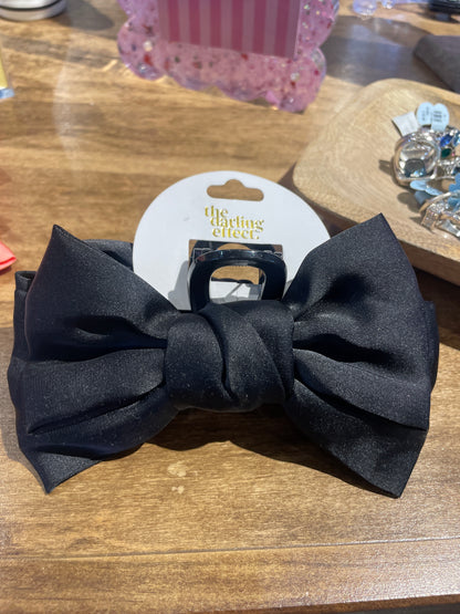 SATIN BOW CLAW CLIP