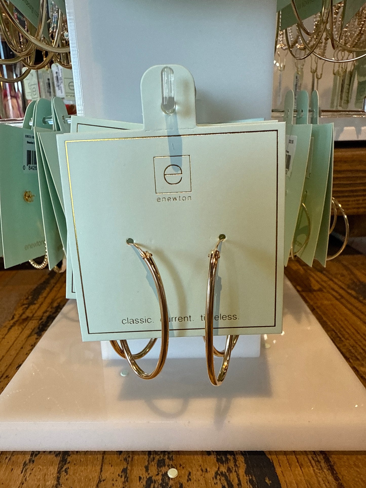 Gold 2in oval hoops