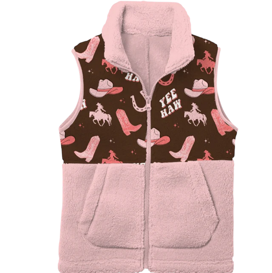 Yeehaw Cowgirl Fleece Vest