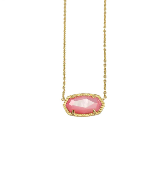 ELISA NECKLACE GOLD BLUSH IVOVY MOP