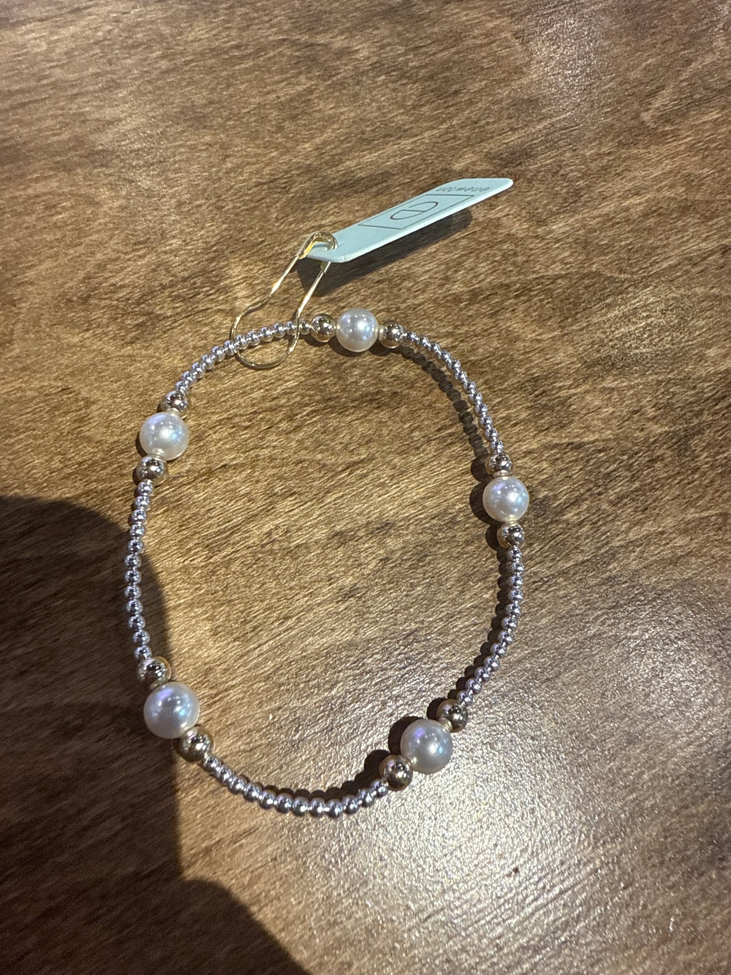 purpose pearl 6mm mixed metal bracelet