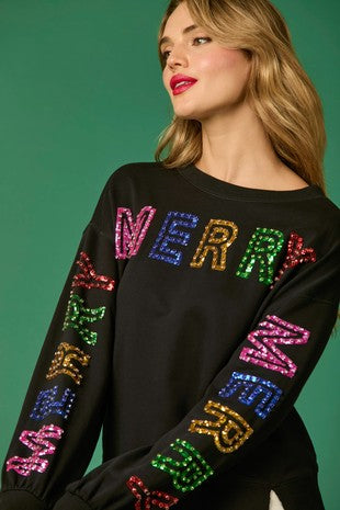 Black Merry Sweater