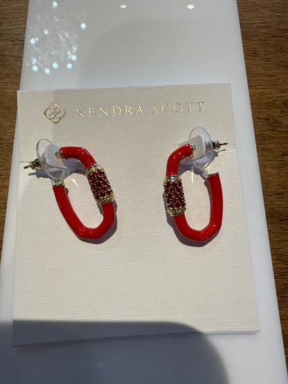 Emery enamel hoop earring