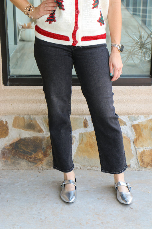 Charlie high rise classic straight ankle
