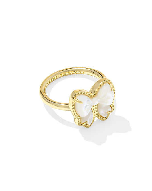 gold haley bow ring