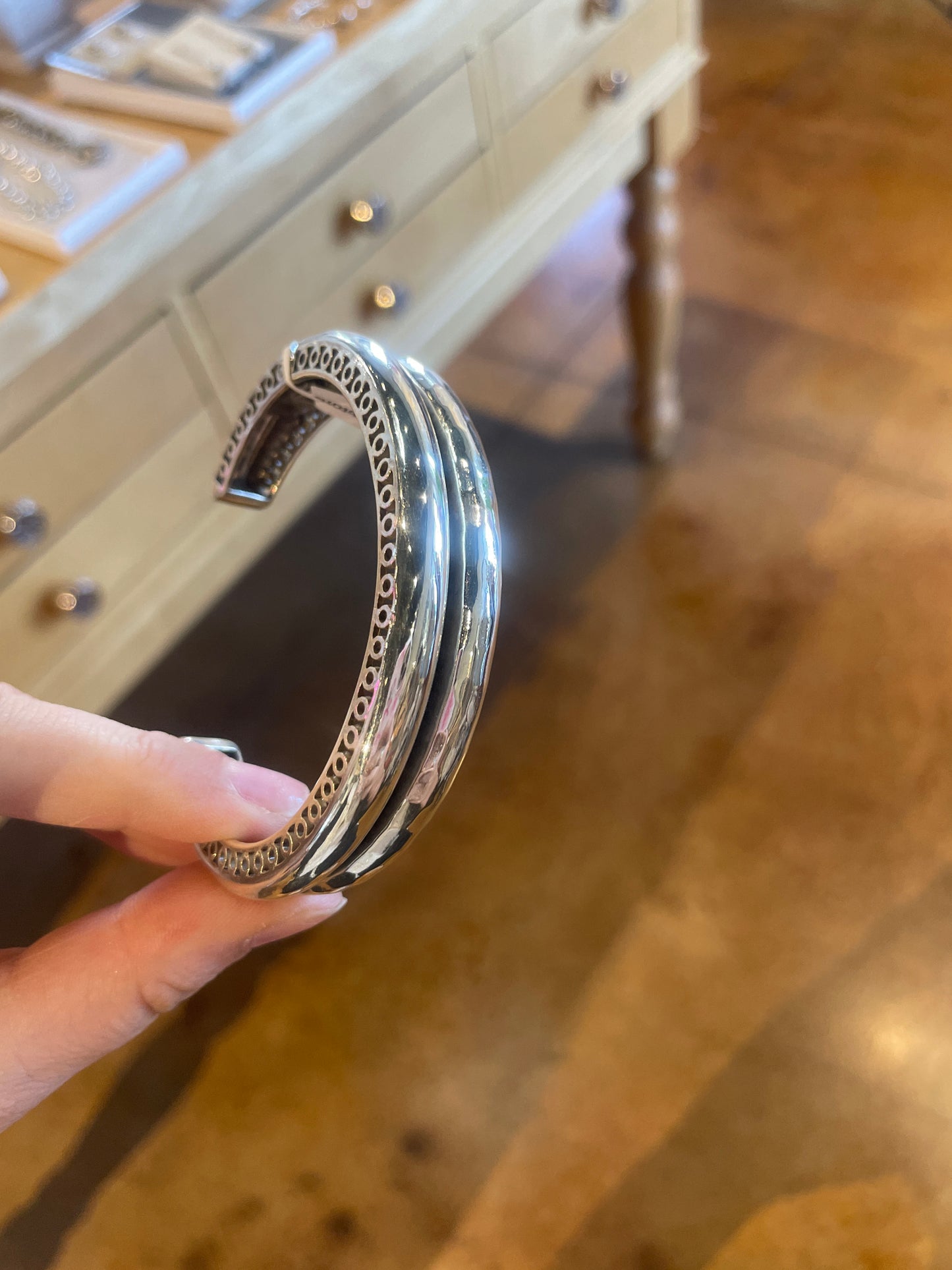 Inner Circle Double Bangle SIL