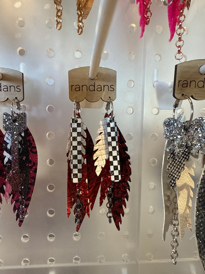 Feather detailed earrings