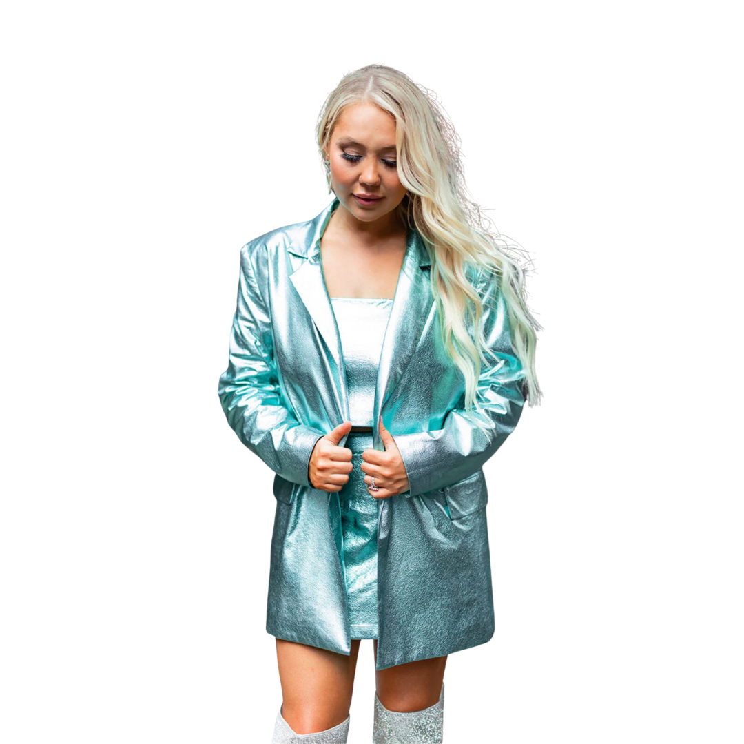 Avery Aqua Blazer