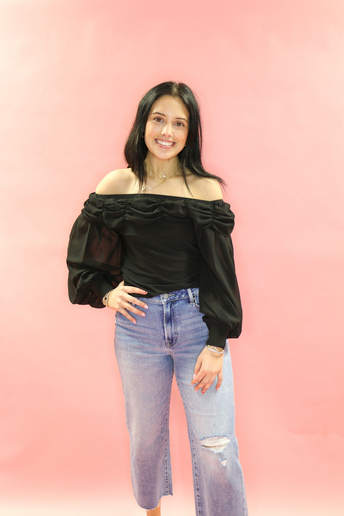 Chelsea Black Blouse