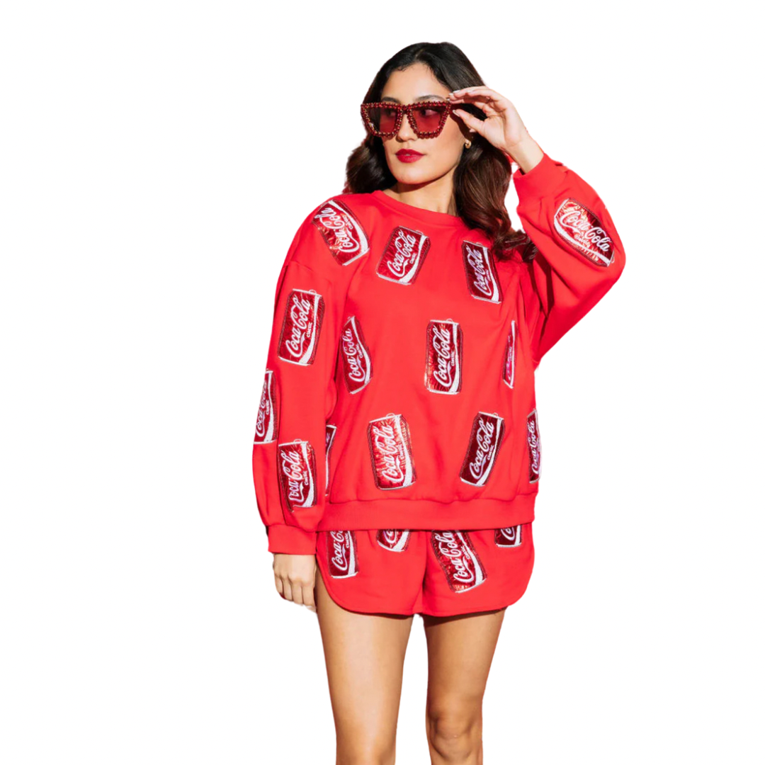 Red Scatter Coke Can Sweatshirts