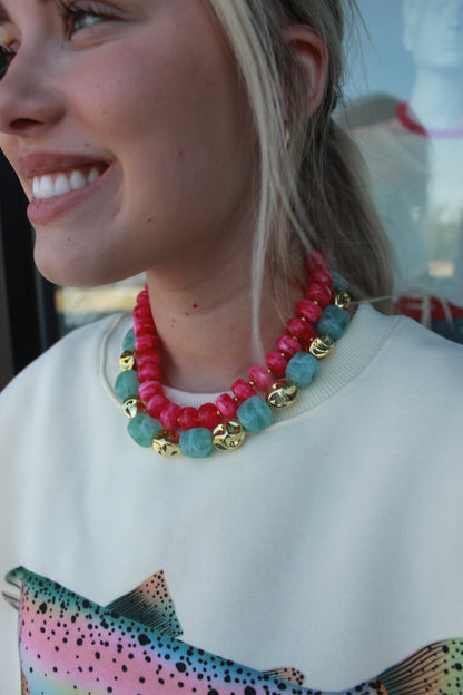 plain beaded necklace