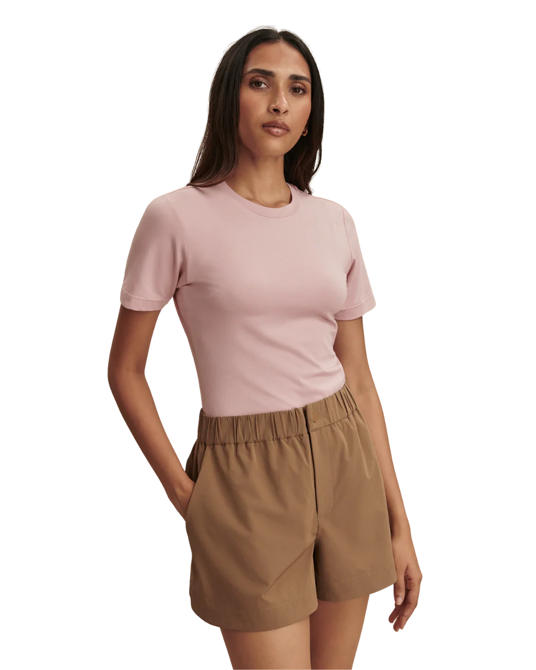 Regina Fitted Tee - Zephyr Mauve