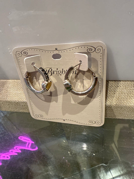 Mystery Of Love Gold Heart Hoop Earing