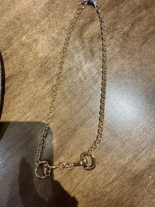 GOLD SMALL SNAFFLE NECKLACE