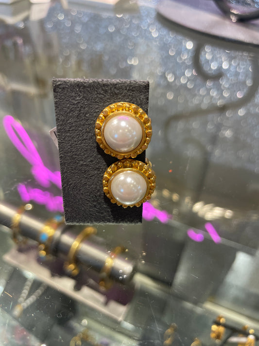 MARBELLA PEARL CLIP GOLD