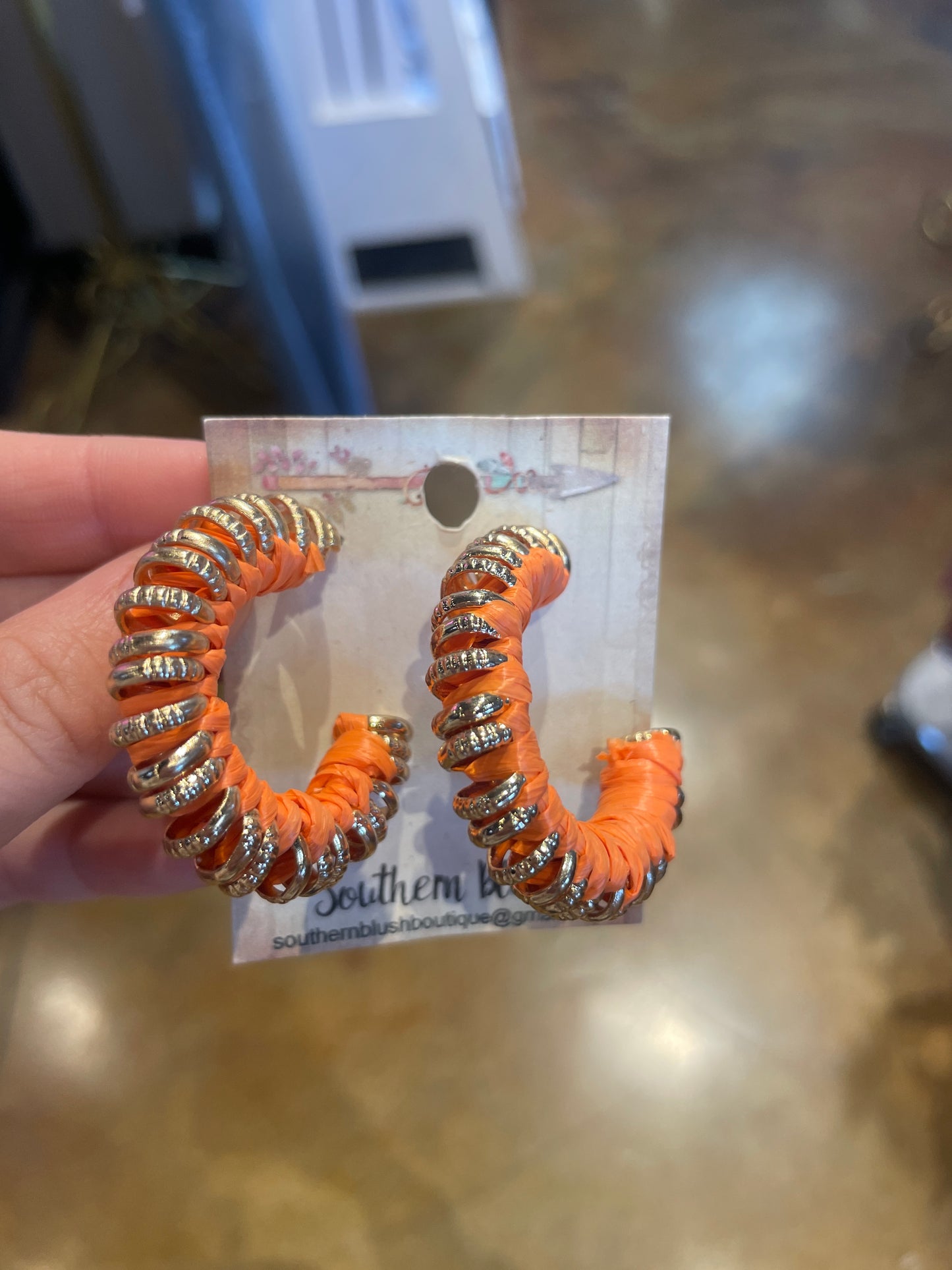 ORANGE AND GOLD HOOPS