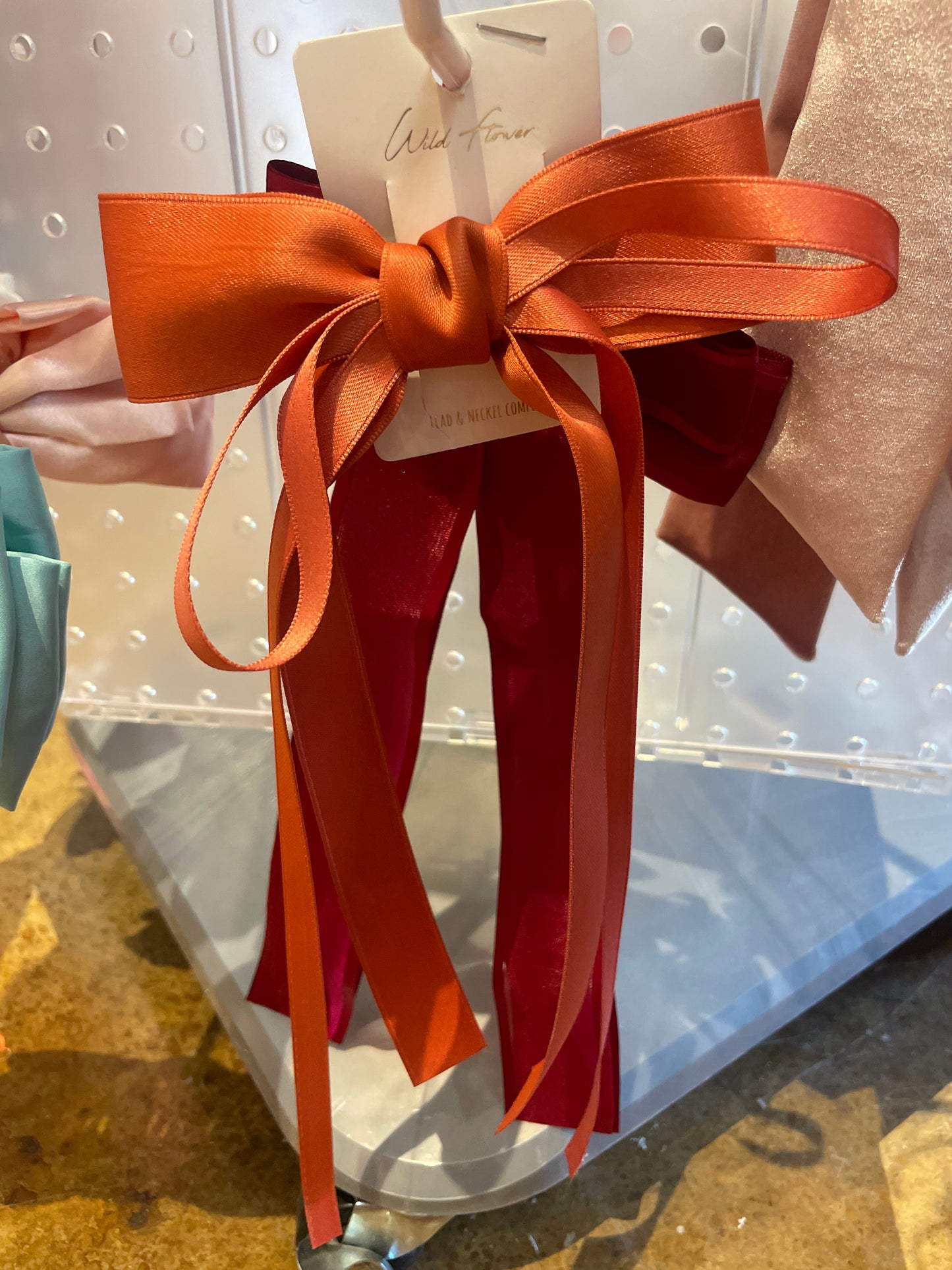 CORAL RIBBON BOW