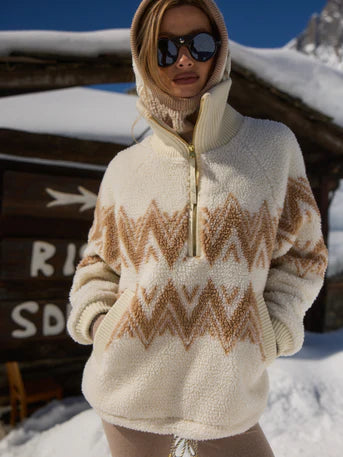 Hendrik Half Zip Sherpa -  Egret