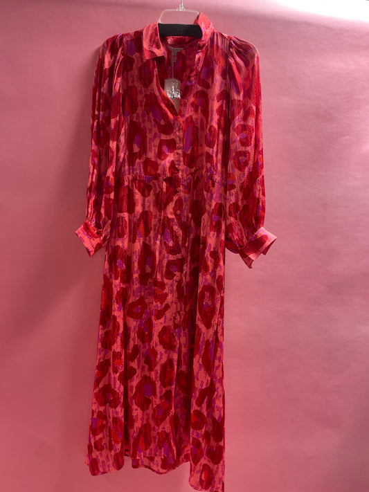 LONG ANIMAL PRINTED DRESS