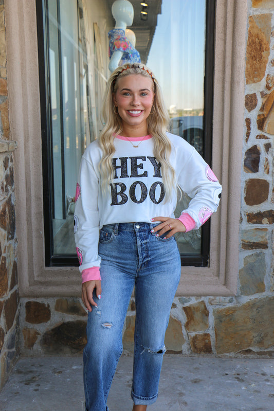 "Hey BOO" long sleeve
