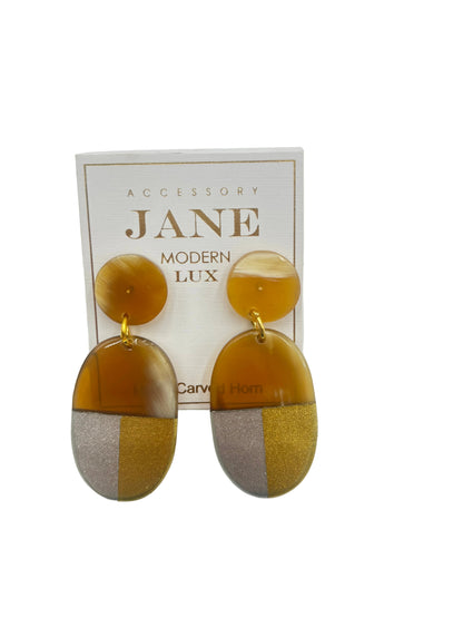 Colorblock drop earrings