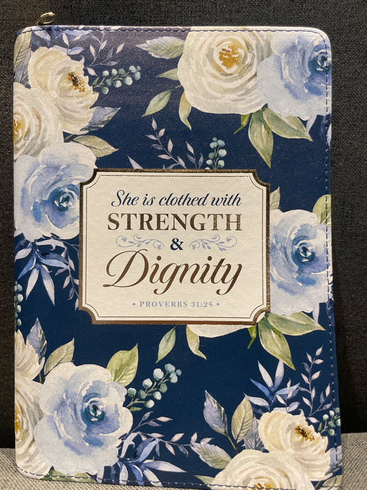JOURNAL CLASSIC ZIP BLUE FLORAL TRENGTH