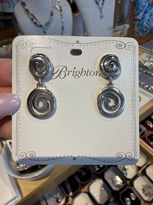 Vertigo silver drop earrings