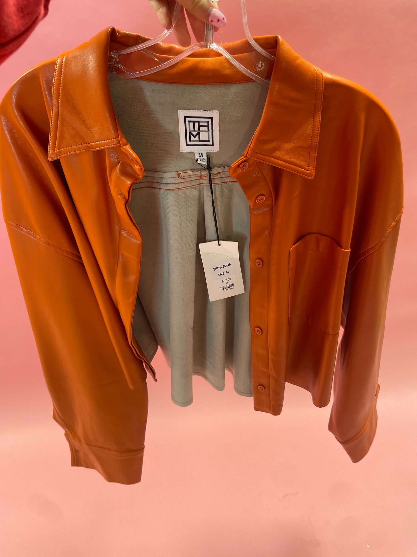 Cropped Leather Jacket