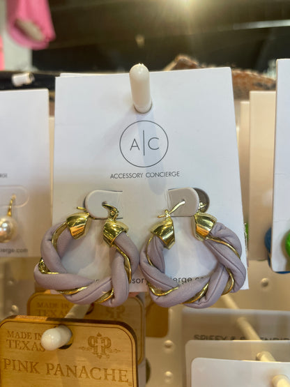 TWIST OF THE FATE LEATHER EARRINGS