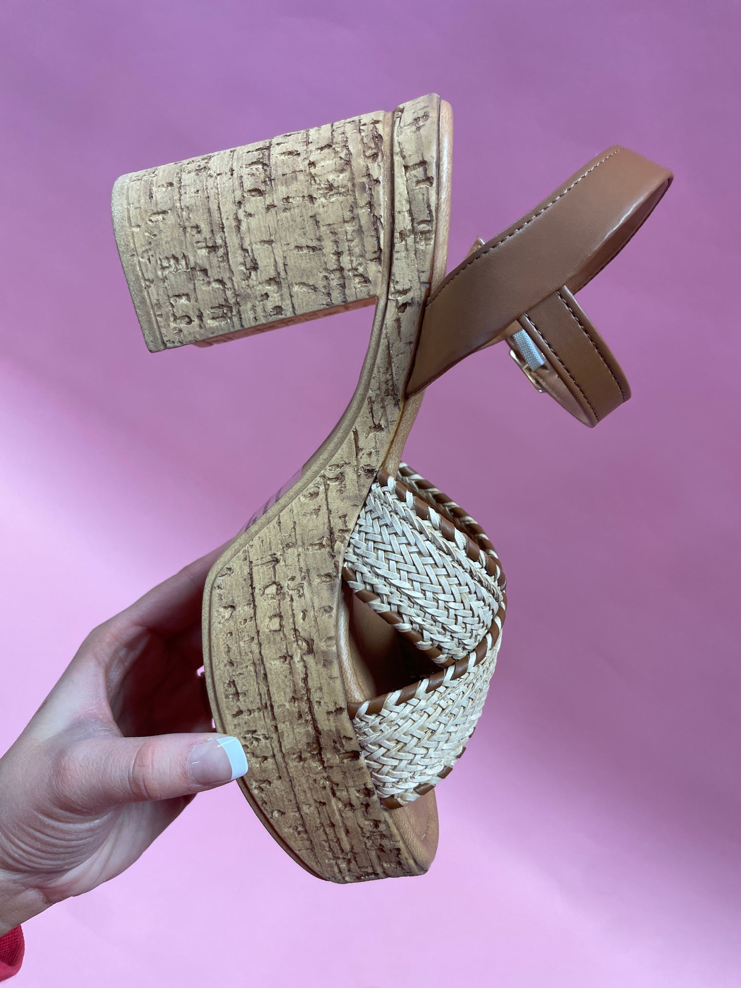 Bravo Raffia Tan Heels