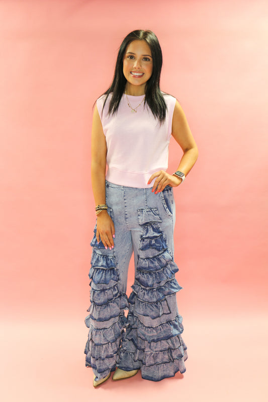 Sleeveless Crop Knit Top