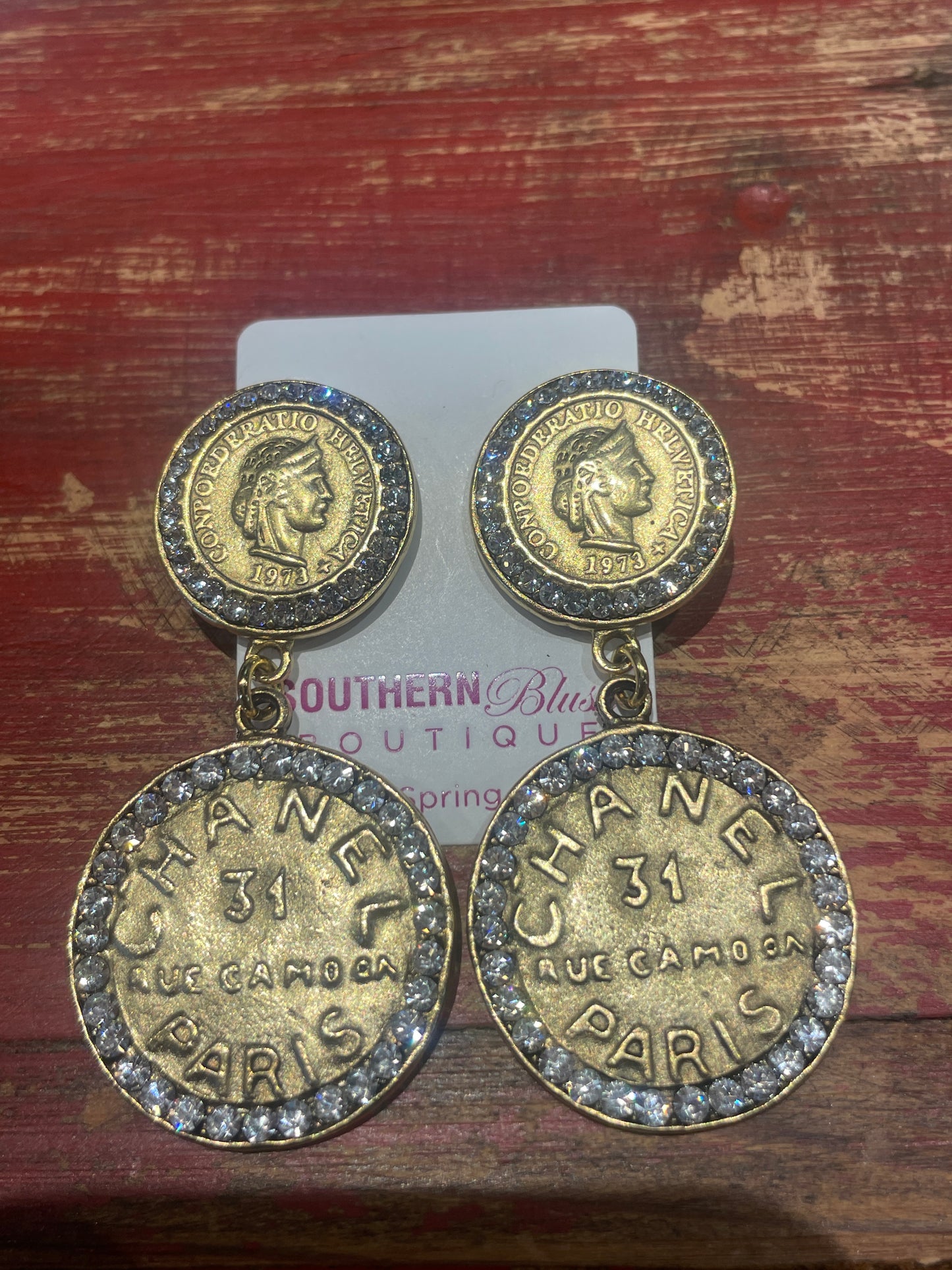 CHANEL COIN EARRINGS
