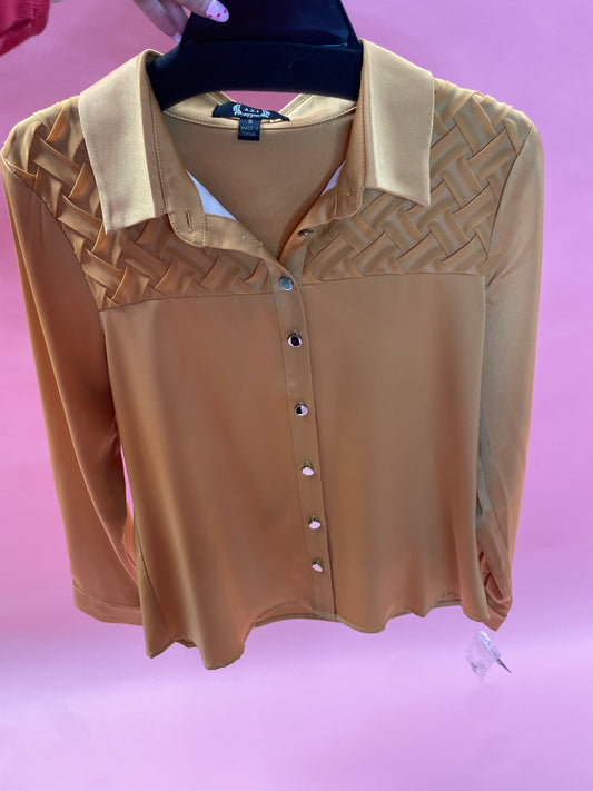 MILEY MUSTARD YELLOW BUTTON UP