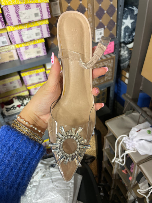 LOTTIE NUDE PATENT HEEL