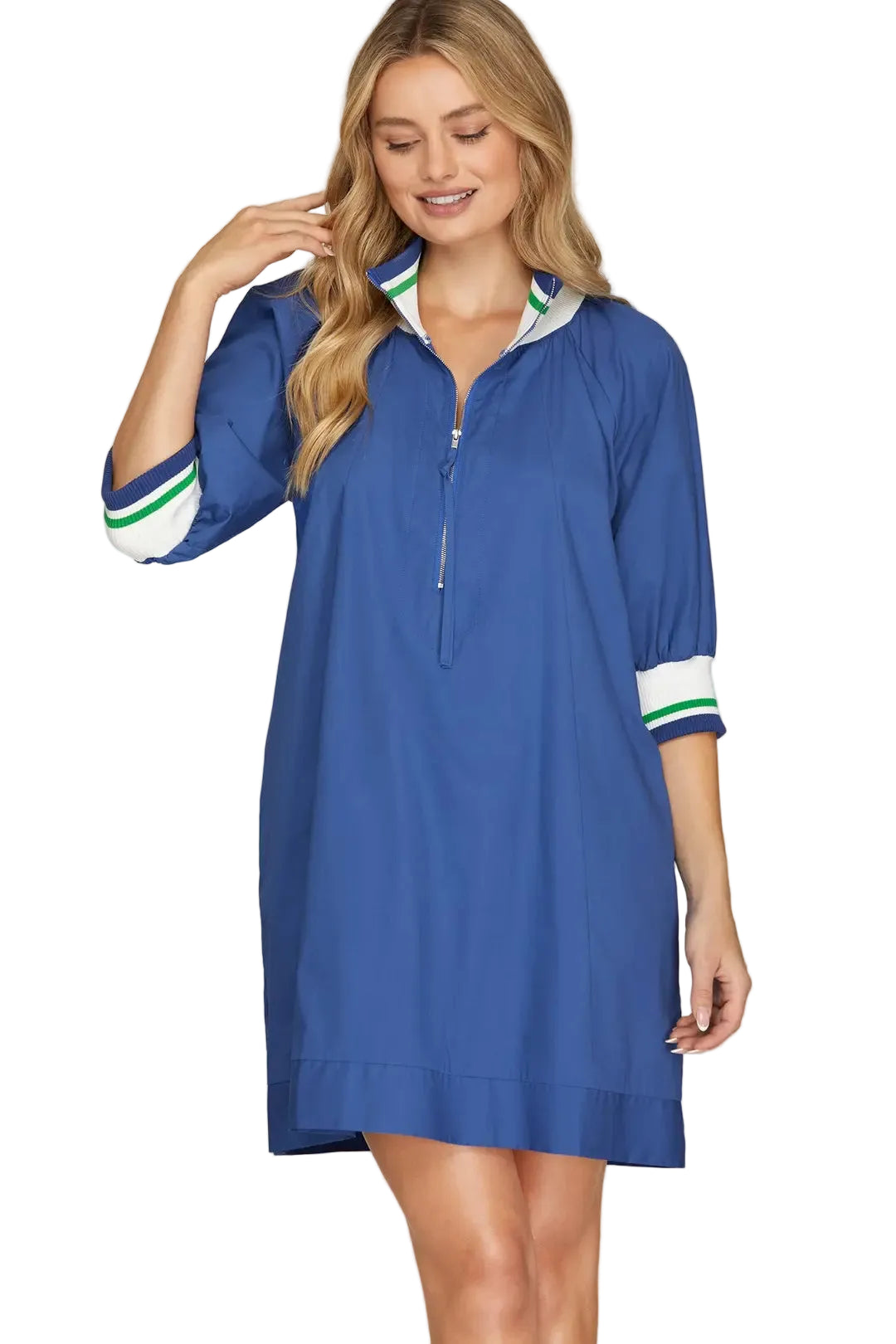 Navy blue mini dress