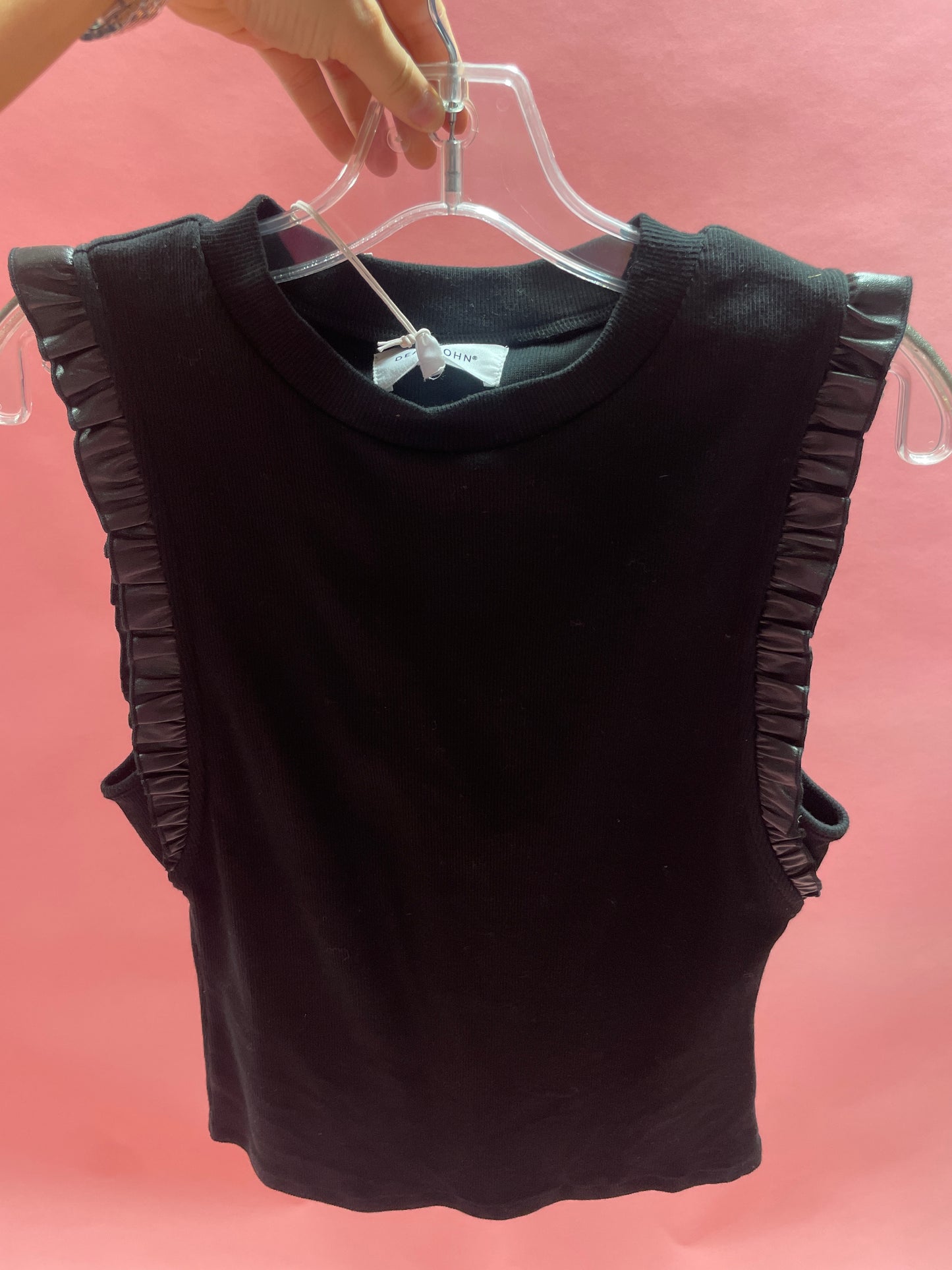 Black bridget ruffle sleeve