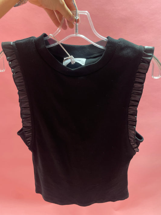 Black bridget ruffle sleeve