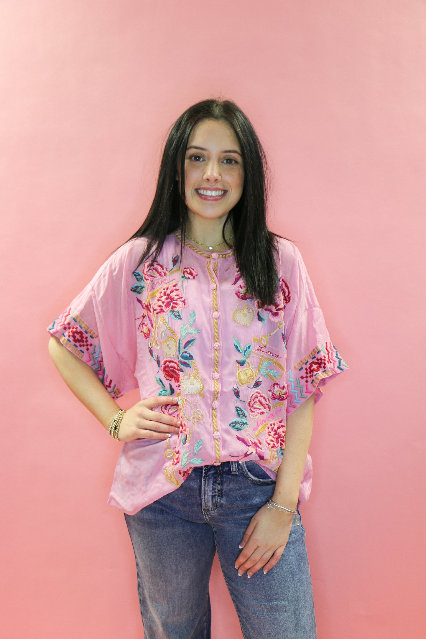 Spring Rose Roylane Blouse