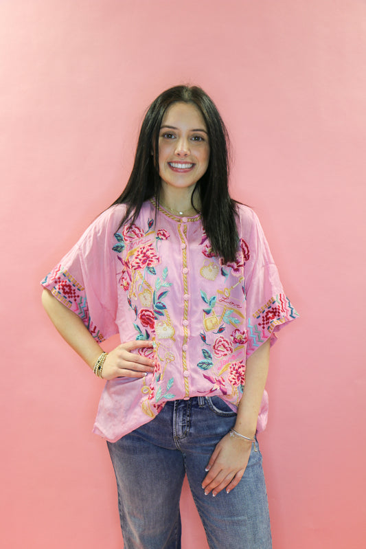 Spring Rose Roylane Blouse