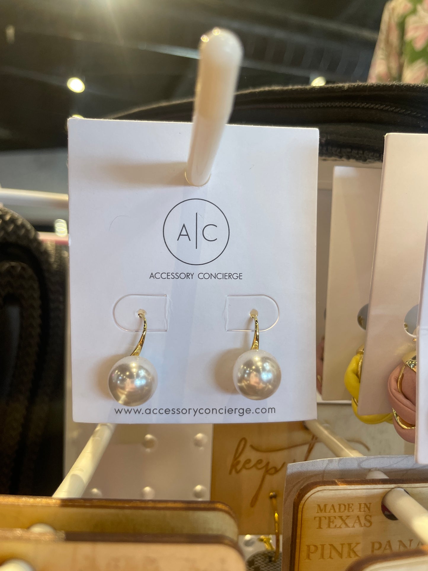 FLOATING PEARL DROP EARRING