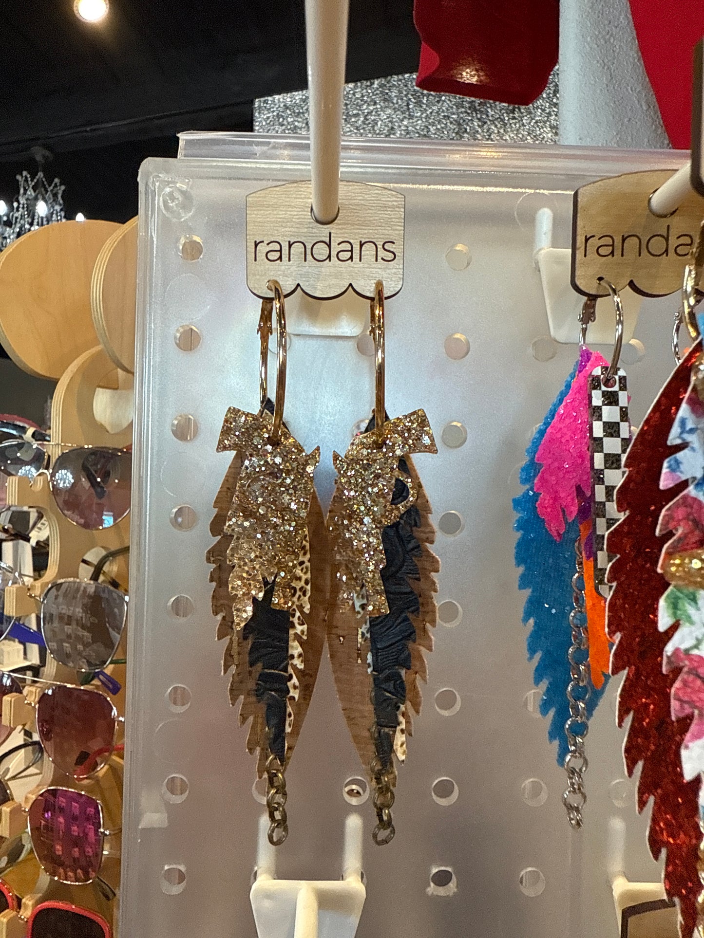 Feather detailed earrings