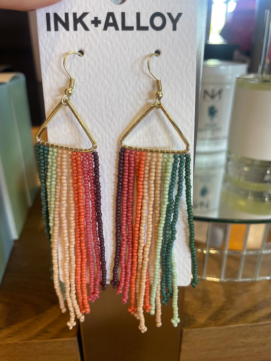VERTICAL STRIPE BEADED FRINGE