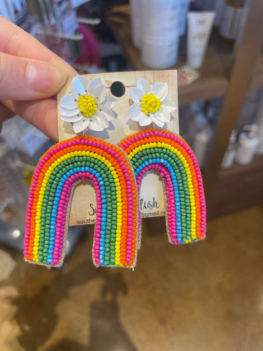 FLOWER RAINBOW EARRING