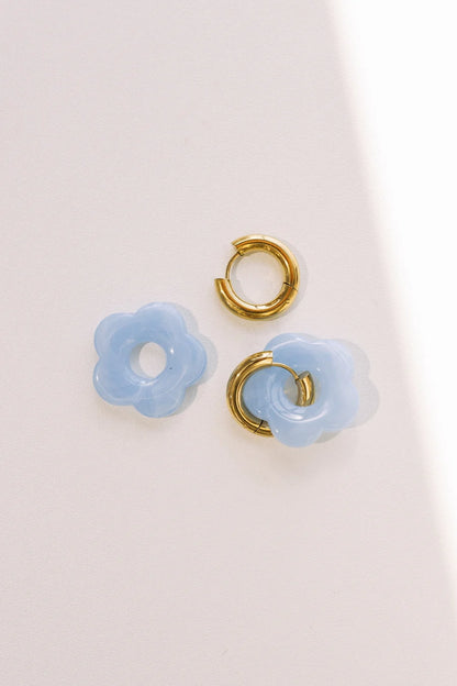 Daisy hoop earrings